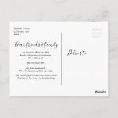 Carte Postale Charmant script changer la date (Dos)