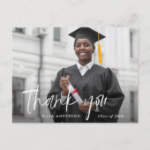 Carte Postale charmant script moderne merci diplôme (Devant)