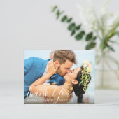Carte Postale charmant script | Remerciements pour mariage (Debout devant)