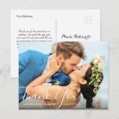 Carte Postale charmant script | Remerciements pour mariage (Devant / Derrière)