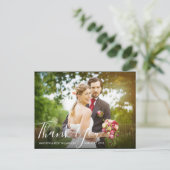 Carte Postale charmant script | Remerciements pour mariage (Debout devant)