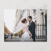 Carte Postale charmant script | Remerciements pour mariage (Devant)