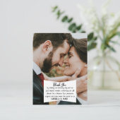 Carte Postale Charme BOHO ! Photo de mariage Merci  (Debout devant)