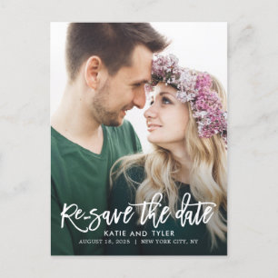 Carte Postale Charme brossé CUSTOM COULEUR Mariage Mise à jour C