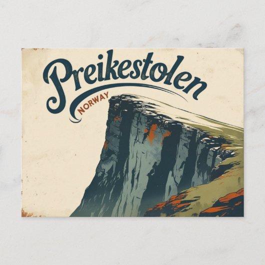Carte Postale Charme Classique de Preikestolen (Devant)