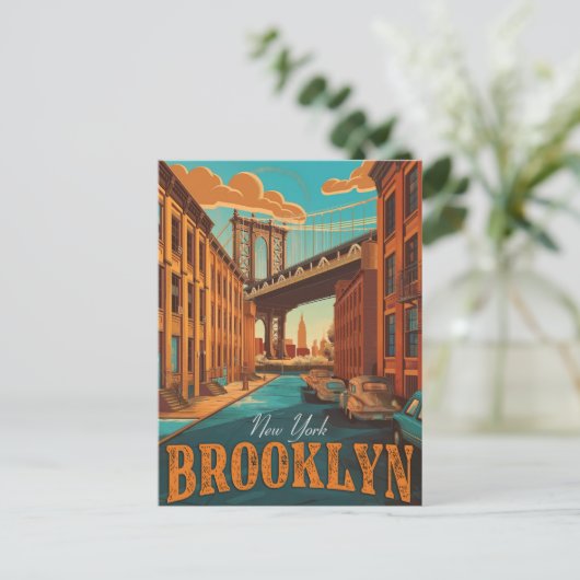 Carte Postale Charme de Brooklyn : Capturez l'essence avec ceci (Debout devant)