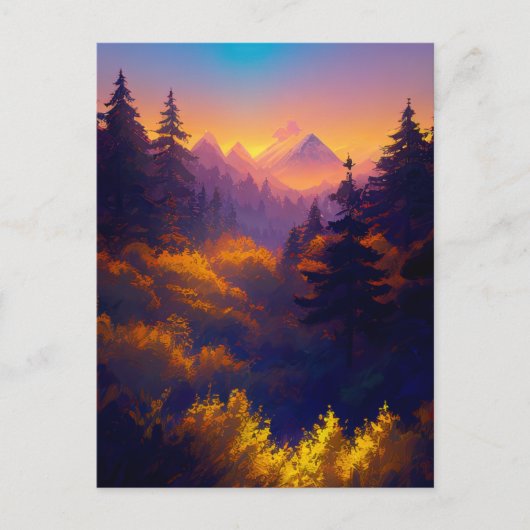 Carte Postale Charme du soir (Devant)