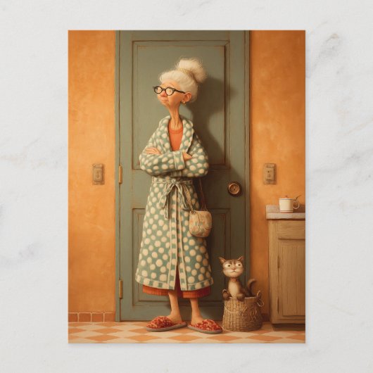 Carte Postale Charme Polka Dot Granny (Devant)