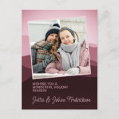 Carte Postale Charming Blush Pink Joyeuses Fêtes Abstraits (Devant)