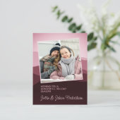 Carte Postale Charming Blush Pink Joyeuses Fêtes Abstraits (Debout devant)