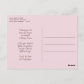 Carte Postale Charming Blush Pink Joyeuses Fêtes Abstraits (Dos)