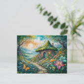 Carte Postale Charming Cottage by Serene Path (Debout devant)