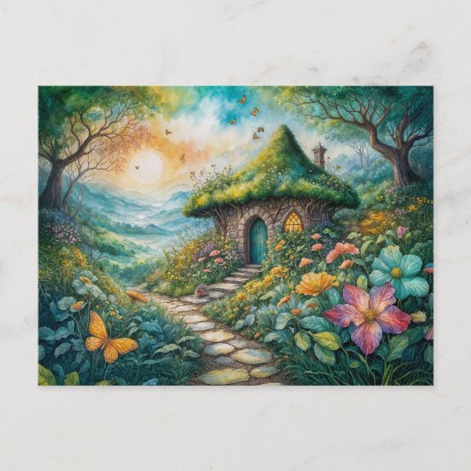 Carte Postale Charming Cottage by Serene Path (Devant)