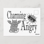 Carte Postale Charming mais en colère petit chat diable drôle ci (Dos)