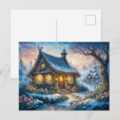 Carte Postale Charming Winter Cottage (Devant / Derrière)