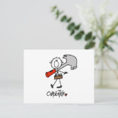 Carte Postale Charpentier avec marteau (Debout devant)