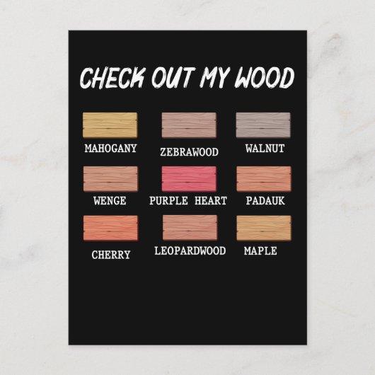 Carte Postale Charpentier Bois Drôle Blagueur Artisan (Devant)