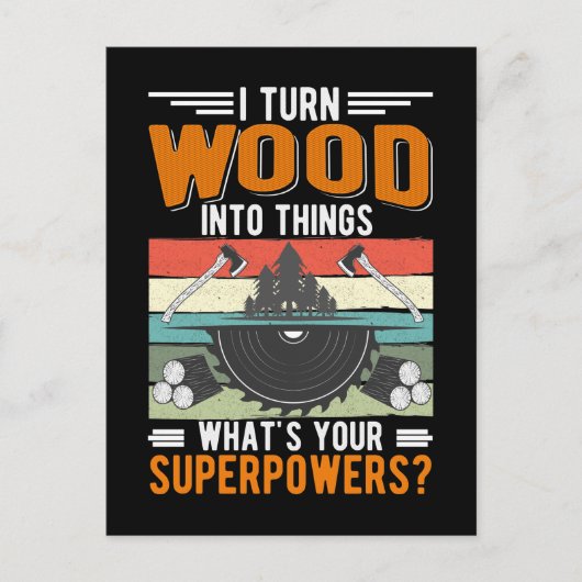 Carte Postale Charpentier Papa Boiserie Artisanat Mari (Devant)