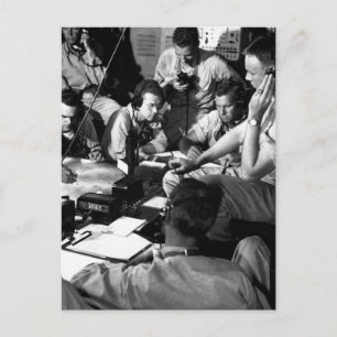 Carte Postale Chart room on board USS LEXINGTON as ship_War