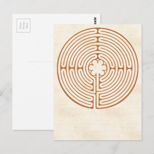 Carte Postale Chartres Labyrinth (Devant / Derrière)