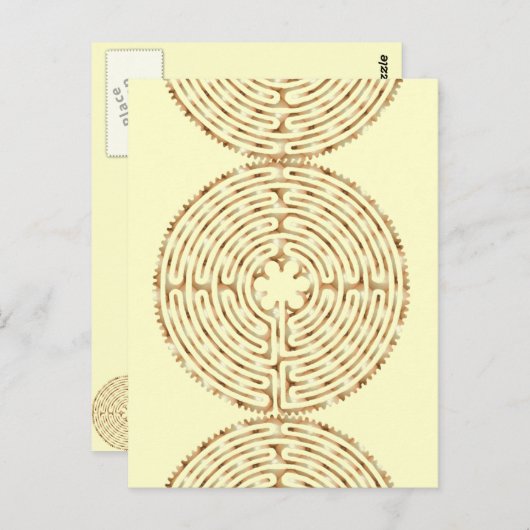 Carte postale Chartres Labyrinth Pearl (Devant / Derrière)