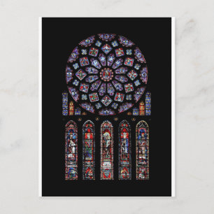CARTE POSTALE CHARTRES VI STAINED GLASS