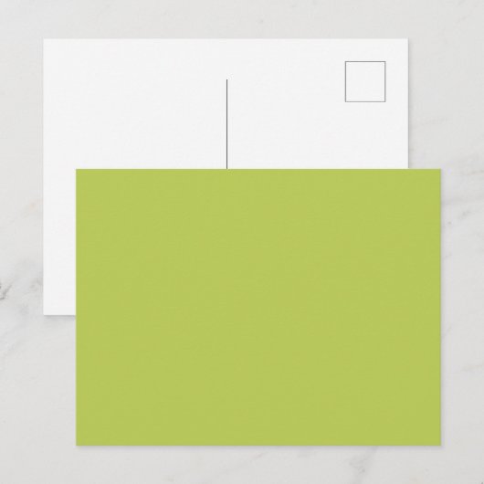 Carte postale chartreuse douce tendance (Devant / Derrière)
