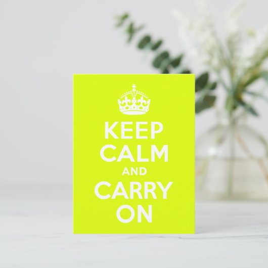 Carte Postale Chartreuse Keep Calm and Carry On (Debout devant)