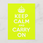 Carte Postale Chartreuse Keep Calm and Carry On (Devant)