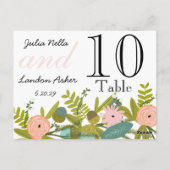 Carte Postale Chartreuse moderne Turquoise Mariage damassé (Dos)