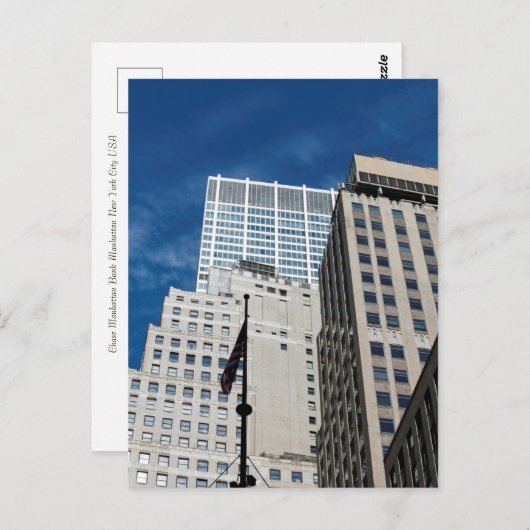 Carte Postale Chase Manhattan Bank New York City (Devant / Derrière)
