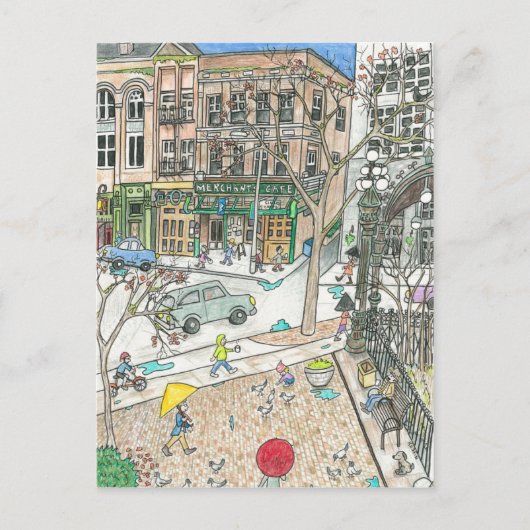 Carte Postale Chasing the Rainbows, Pioneer Carré, Seattle (Devant)