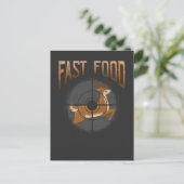 Carte Postale Chasse au Cerf Fast Food Forest Chasseur (Debout devant)