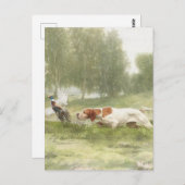 Carte Postale Chasse au faisan avec pointeur (Devant / Derrière)