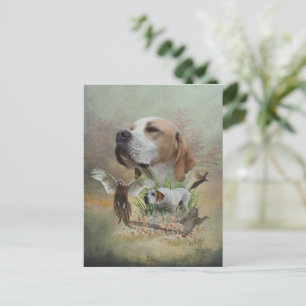 Carte Postale Chasse au faisan avec pointeurs, Art