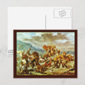 Carte Postale Chasse Au Lion Par Eugène Ferdinand Victor Delacro (Devant / Derrière)