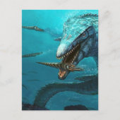 Carte Postale Chasse au Mosasaurus (Devant)
