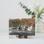 Carte Postale Chasse aux chiens en bateau Winslow Homer (Debout devant)