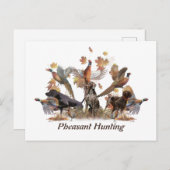 Carte Postale Chasse aux faisans (Devant / Derrière)