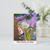 Carte postale Chasse aux oeufs de Pâques (Debout devant)