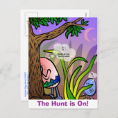 Carte postale Chasse aux oeufs de Pâques (Devant / Derrière)