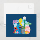 Carte Postale Chasse aux œufs de Pâques dans la rue Sésame (Devant / Derrière)