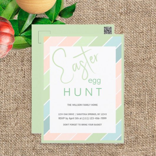 Carte Postale Chasse aux oeufs de Pâques Fête de crème glacée cr