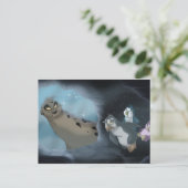 Carte Postale Chasse aux phoques de léopard (Debout devant)