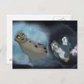 Carte Postale Chasse aux phoques de léopard (Devant / Derrière)