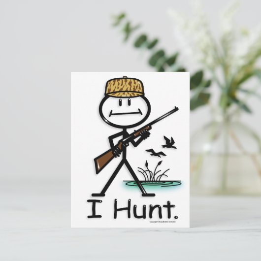 Carte Postale Chasse : canard (Debout devant)