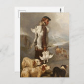 Carte Postale Chasse d'hiver aux lièvres et aux lagopèdes d'Ansd (Devant / Derrière)