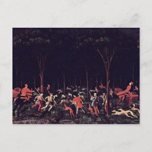 Carte Postale Chasse En Nuit Par Uccello Paolo (Qualité Supérieu