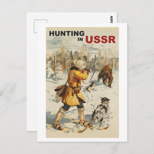 Carte Postale Chasse en URSS (Devant / Derrière)