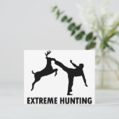 Carte Postale Chasse extrême Deer Karate Kick (Debout devant)